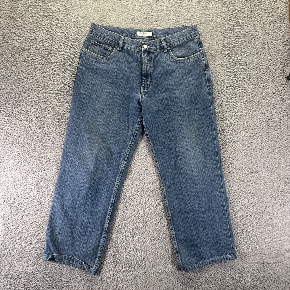 Guy Laroche Jeans Mens 36x28 Blue Cotton Denim Straight Faded Travel Workwear